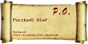 Poczkodi Olaf névjegykártya
